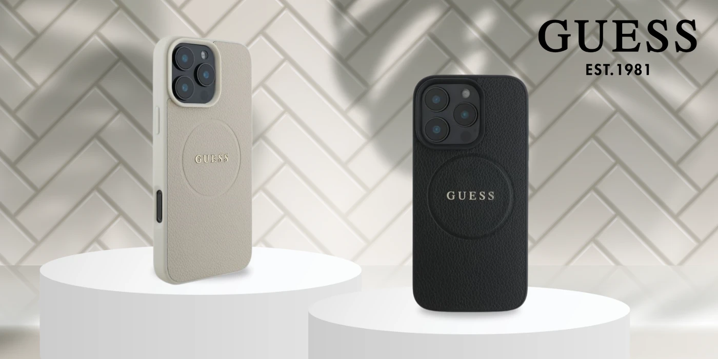 Dėklas Apple iPhone 16 Pro Max Guess kieto dėklo grūdėtas žiedas MagSafe smėlio spalvos aprašymas - Prekės nuotrauka Dėklas Apple iPhone 16 Pro Max Guess kieto dėklo grūdėtas žiedas MagSafe smėlio spalvos aprašymas - Prekės nuotrauka