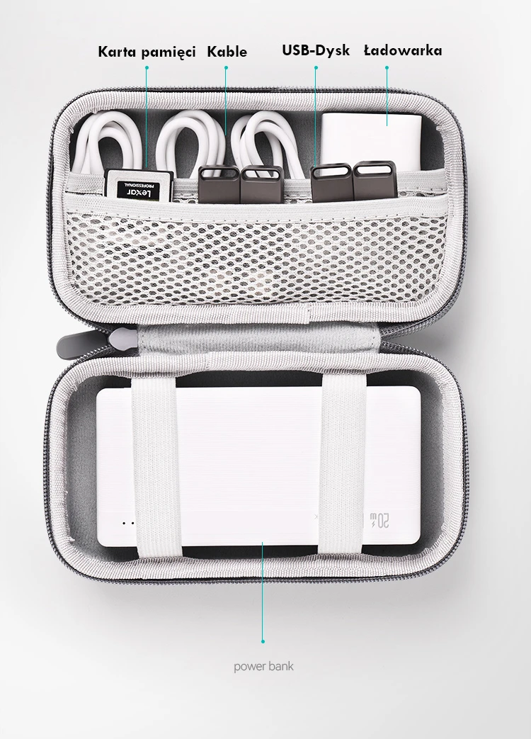 Apsauginis dėklas USAMS US-ZB263 į powerbank pilkos spalvos aprašymas - Prekės nuotrauka