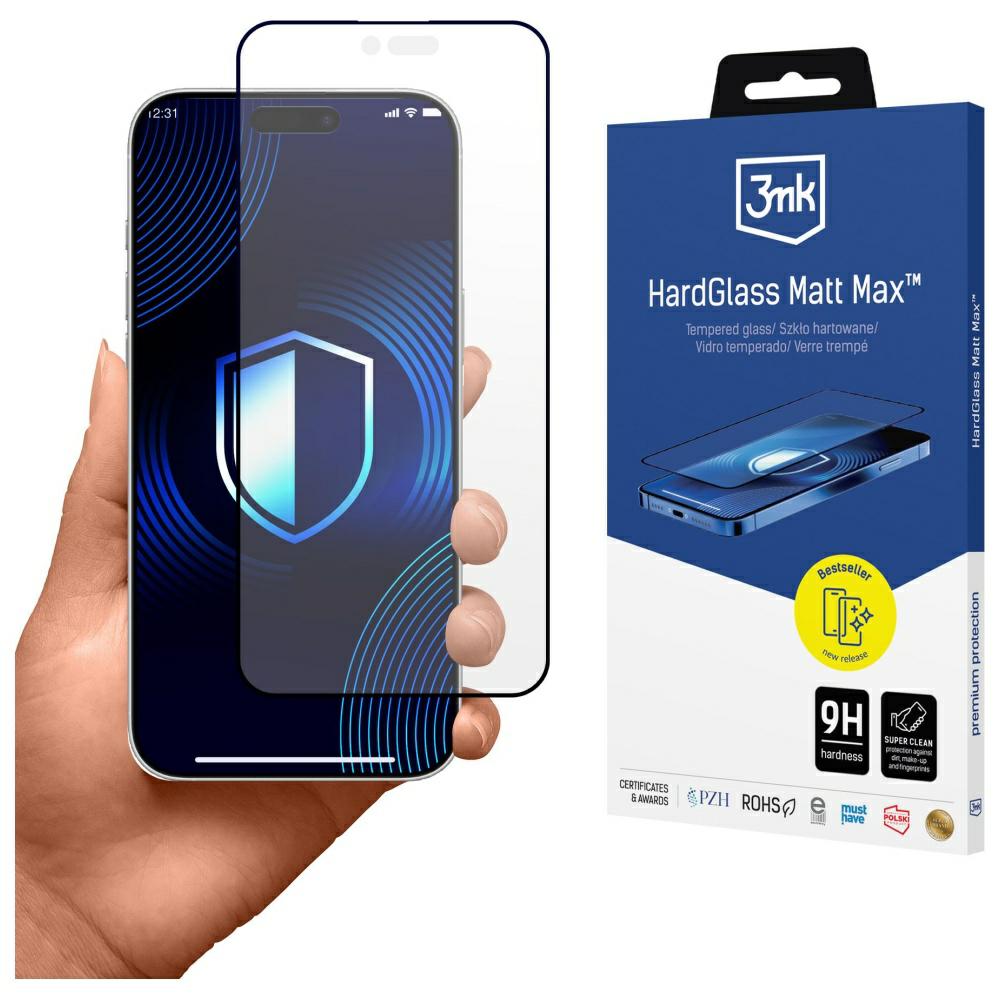 Apsauginis stiklas 3MK HardGlass Matt Max skirtas Apple Apple iPhone Air aprašymas - Prekės nuotrauka Apsauginis stiklas 3MK HardGlass Matt Max skirtas Apple Apple iPhone Air aprašymas - Prekės nuotrauka