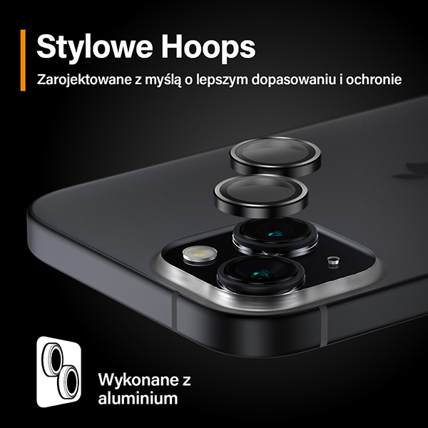Panzer Glass Apsauginis stiklas 5D Samsung Galaxy S24 / S23 / S23+ PanzerGlass Hoops Camera Lens Protector Hoop Optic Rings 1207 juodos saplvos aprašymas - Prekės nuotrauka