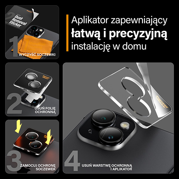 Panzer Glass Apsauginis stiklas 5D Samsung Galaxy S24 / S23 / S23+ PanzerGlass Hoops Camera Lens Protector Hoop Optic Rings 1207 juodos saplvos aprašymas - Prekės nuotrauka