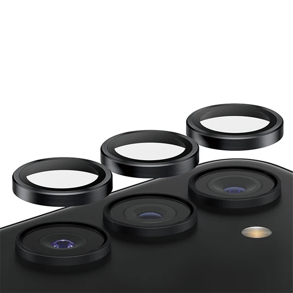 Panzer Glass Apsauginis stiklas 5D Samsung Galaxy S24 Plus PanzerGlass Hoops kameros apsauga Hoop Optic Rings (1208) juodos saplvos aprašymas - Prekės nuotrauka