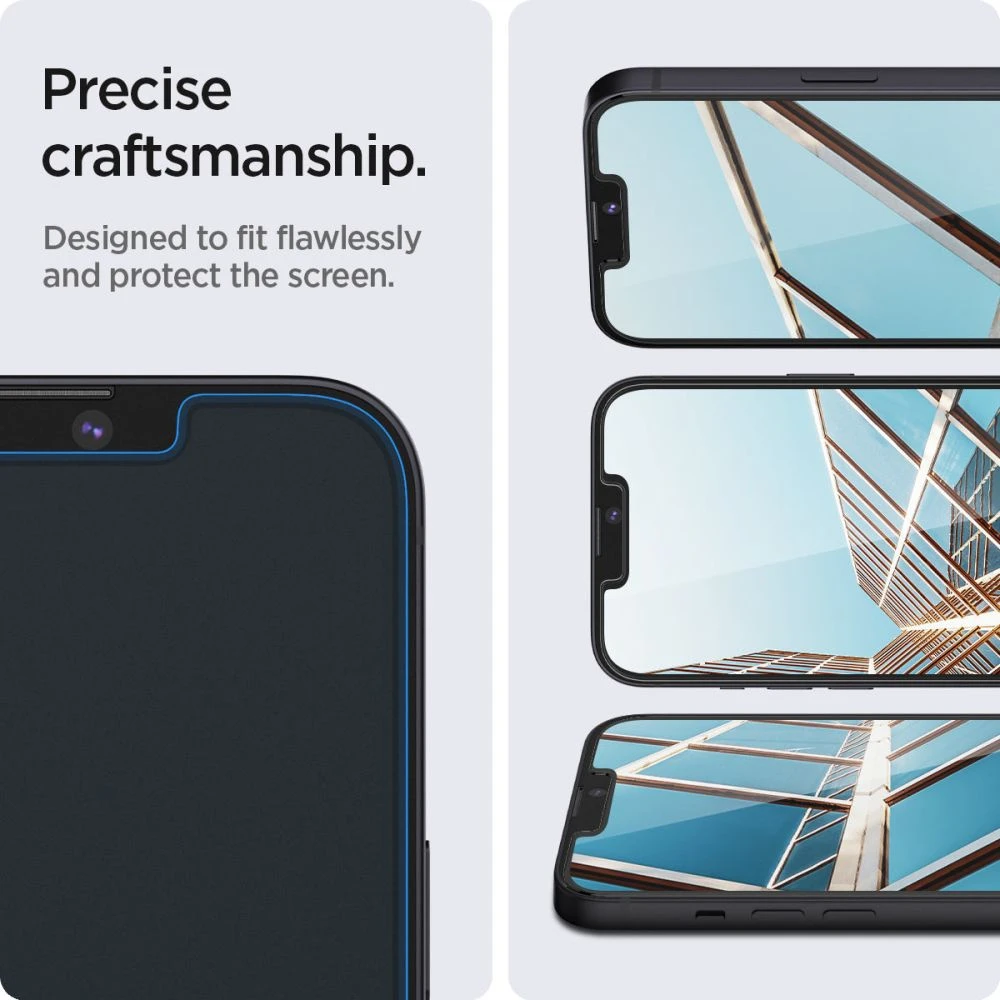 Apsauginis stiklas for iPhone 13 / 13 Pro / 14 with Spigen Glas.tR EZ FIT applicator (2 pcs.) aprašymas - Prekės nuotrauka