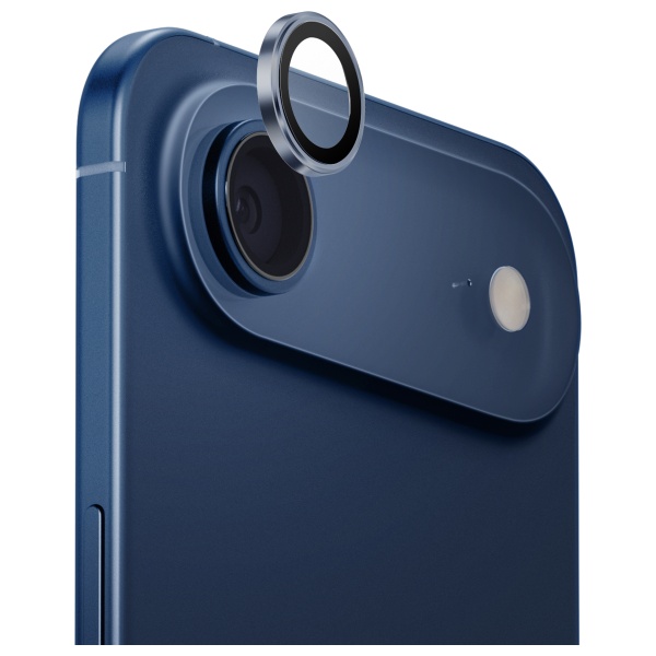 Apsauginis stiklas kameros objektyvui UNIQ Optix Aliuminio Camera Lens Protector skirtas iPhone Air su aplikatoriumi aprašymas - Prekės nuotrauka