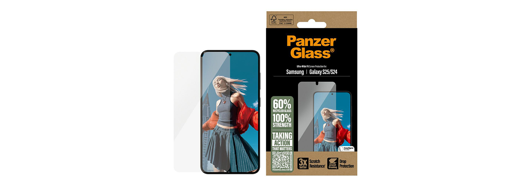Panzer Glass PanzerGlass ekrano apsauga Samsung Galaxy S25 Plus itin plataus kampo, permatoma aprašymas - Prekės nuotrauka Panzer Glass PanzerGlass ekrano apsauga Samsung Galaxy S25 Plus itin plataus kampo, permatoma aprašymas - Prekės nuotrauka