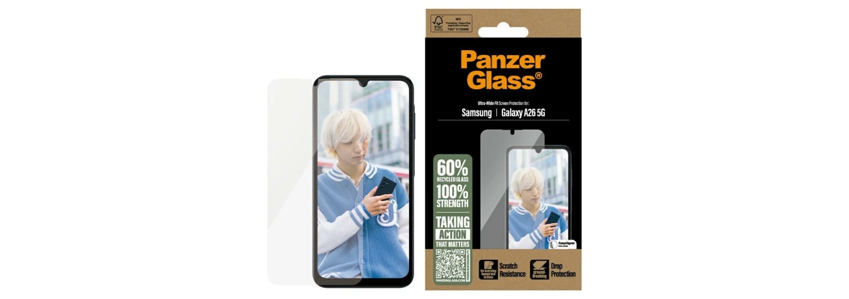 Panzer Glass Apsauginis stiklas PanzerGlass Ultra-Wide Fit Samsung Galaxy A26 5G aprašymas - Prekės nuotrauka Panzer Glass Apsauginis stiklas PanzerGlass Ultra-Wide Fit Samsung Galaxy A26 5G aprašymas - Prekės nuotrauka