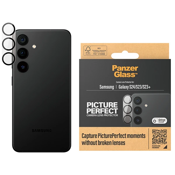 Panzer Glass Apsauginis stiklas telefono kamerai Samsung Galaxy S24 / S23 / S23+ PanzerGlass Picture Perfect Kameros Lens (1204) aprašymas - Prekės nuotrauka Panzer Glass Apsauginis stiklas telefono kamerai Samsung Galaxy S24 / S23 / S23+ PanzerGlass Picture Perfect Kameros Lens (1204) aprašymas - Prekės nuotrauka