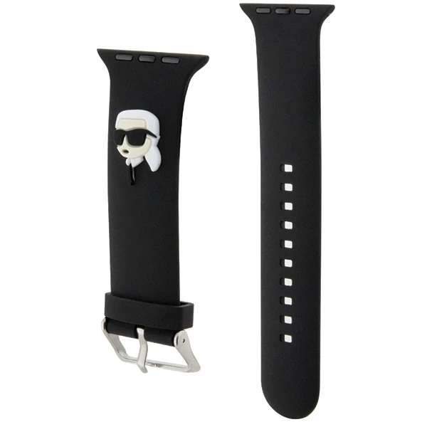 Apyrankė Apple Watch 4 / 5 / 6 / 7 / 8 / SE / Ultra (42 / 44 / 45 / 49 MM) Karl Lagerfeld 3D Rubber Karl Head (KLAWLSLKNK) juodos spalvos aprašymas - Prekės nuotrauka Apyrankė Apple Watch 4 / 5 / 6 / 7 / 8 / SE / Ultra (42 / 44 / 45 / 49 MM) Karl Lagerfeld 3D Rubber Karl Head (KLAWLSLKNK) juodos spalvos aprašymas - Prekės nuotrauka