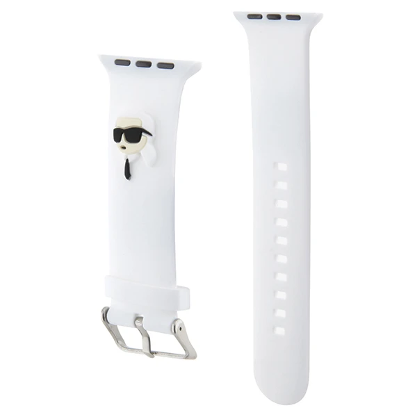 Apyrankė Apple Watch 4 / 5 / 6 / 7 / 8 / SE / Ultra (42 / 44 / 45 / 49 MM) Karl Lagerfeld 3D Rubber Karl Head (KLAWLSLKNH) baltos spalvos aprašymas - Prekės nuotrauka Apyrankė Apple Watch 4 / 5 / 6 / 7 / 8 / SE / Ultra (42 / 44 / 45 / 49 MM) Karl Lagerfeld 3D Rubber Karl Head (KLAWLSLKNH) baltos spalvos aprašymas - Prekės nuotrauka