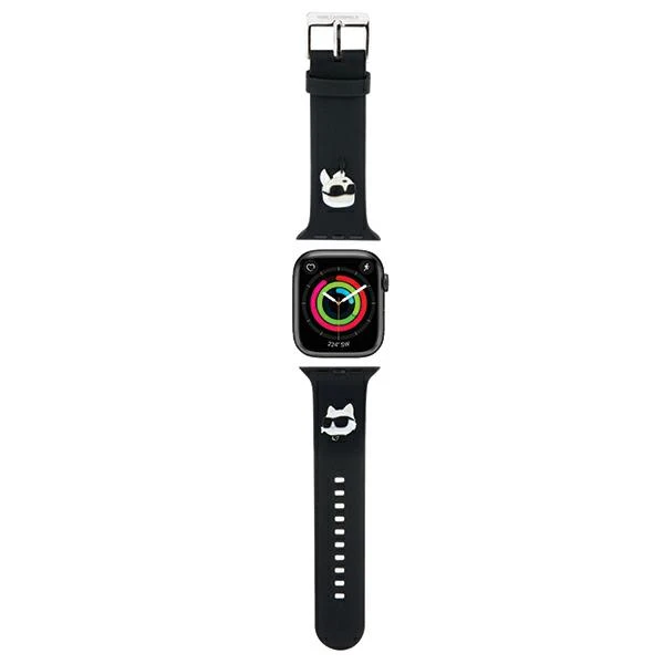 Apyrankė Apple Watch 4 / 5 / 6 / 7 / 8 / SE / Ultra (42 / 44 / 45 / 49 MM) Karl Lagerfeld 3D Rubber Karl&Choupette Heads (KLAWLSLKCNK) juodos spalvos aprašymas - Prekės nuotrauka Apyrankė Apple Watch 4 / 5 / 6 / 7 / 8 / SE / Ultra (42 / 44 / 45 / 49 MM) Karl Lagerfeld 3D Rubber Karl&Choupette Heads (KLAWLSLKCNK) juodos spalvos aprašymas - Prekės nuotrauka