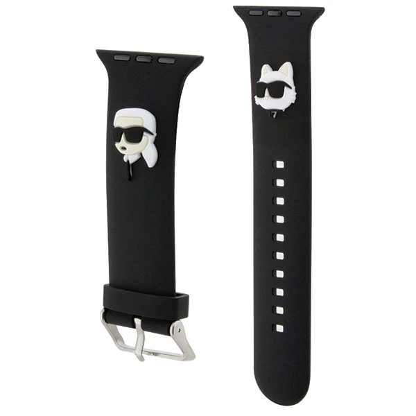 Apyrankė Apple Watch 4 / 5 / 6 / 7 / 8 / SE / Ultra (42 / 44 / 45 / 49 MM) Karl Lagerfeld 3D Rubber Karl&Choupette Heads (KLAWLSLKCNK) juodos spalvos aprašymas - Prekės nuotrauka Apyrankė Apple Watch 4 / 5 / 6 / 7 / 8 / SE / Ultra (42 / 44 / 45 / 49 MM) Karl Lagerfeld 3D Rubber Karl&Choupette Heads (KLAWLSLKCNK) juodos spalvos aprašymas - Prekės nuotrauka