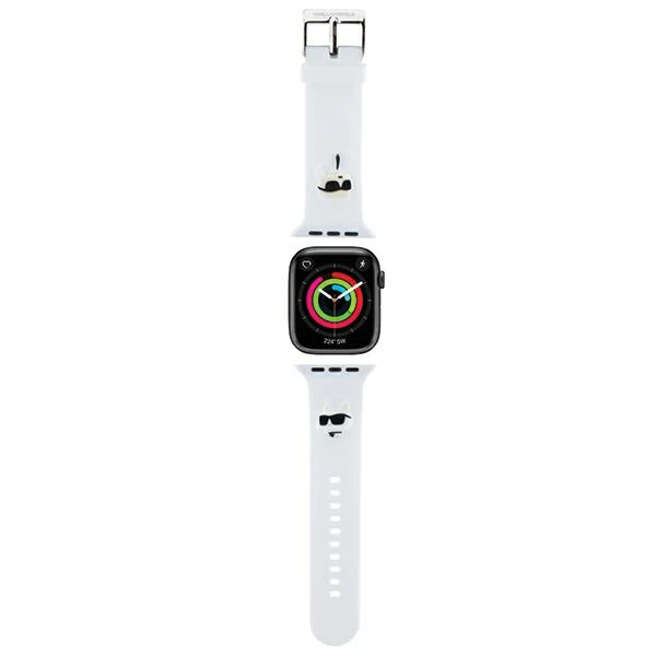Apyrankė Apple Watch 4 / 5 / 6 / 7 / 8 / SE / Ultra (42 / 44 / 45 / 49 MM) Karl Lagerfeld 3D Rubber Karl&Choupette Heads (KLAWLSLKCNH) baltos spalvos aprašymas - Prekės nuotrauka Apyrankė Apple Watch 4 / 5 / 6 / 7 / 8 / SE / Ultra (42 / 44 / 45 / 49 MM) Karl Lagerfeld 3D Rubber Karl&Choupette Heads (KLAWLSLKCNH) baltos spalvos aprašymas - Prekės nuotrauka