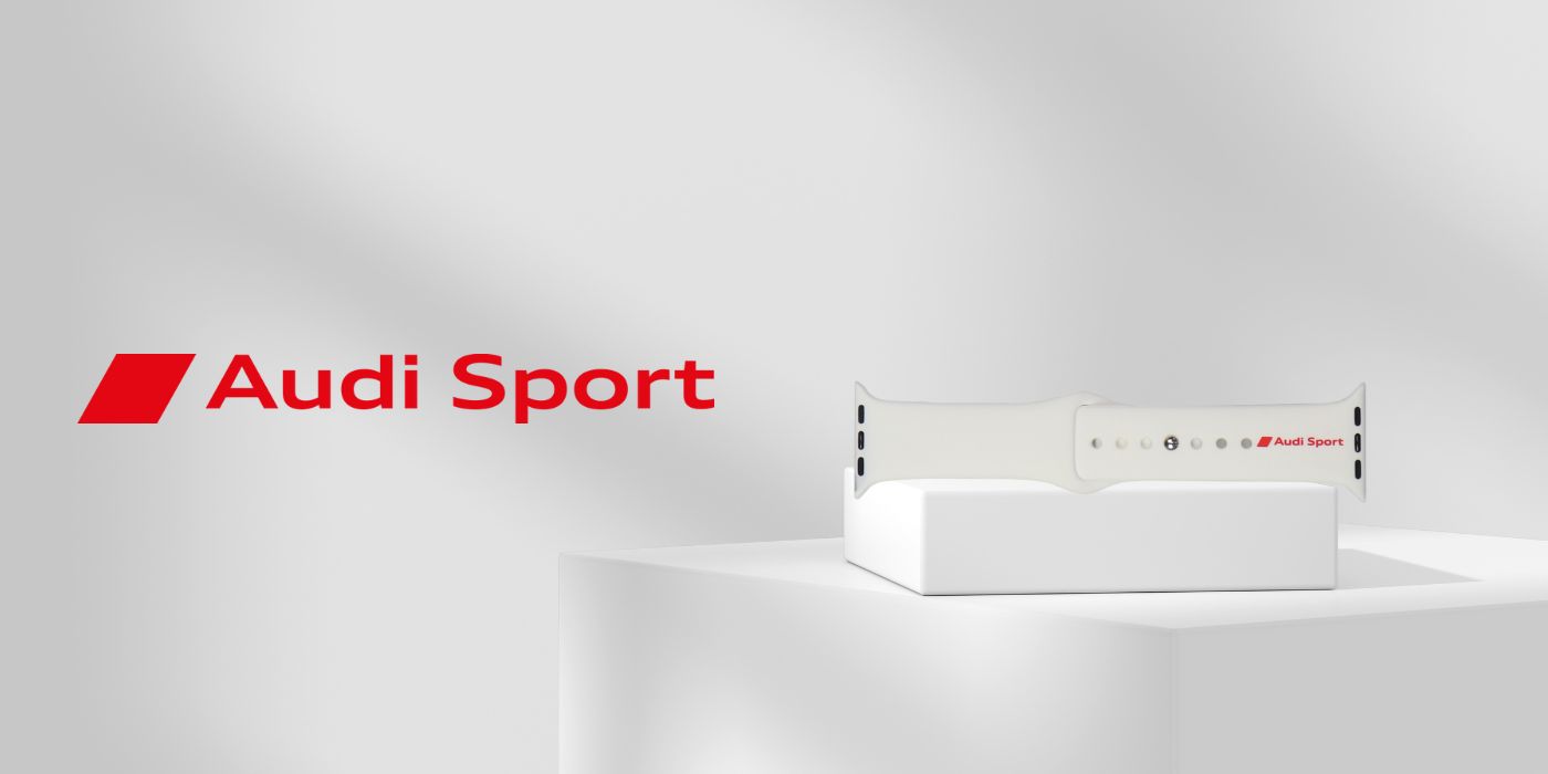 apyrankė Audi Sport Raudona Logo Silicone Watch apyrankė for Apple Watch 40/41/42mm baltos spalvos aprašymas - Prekės nuotrauka