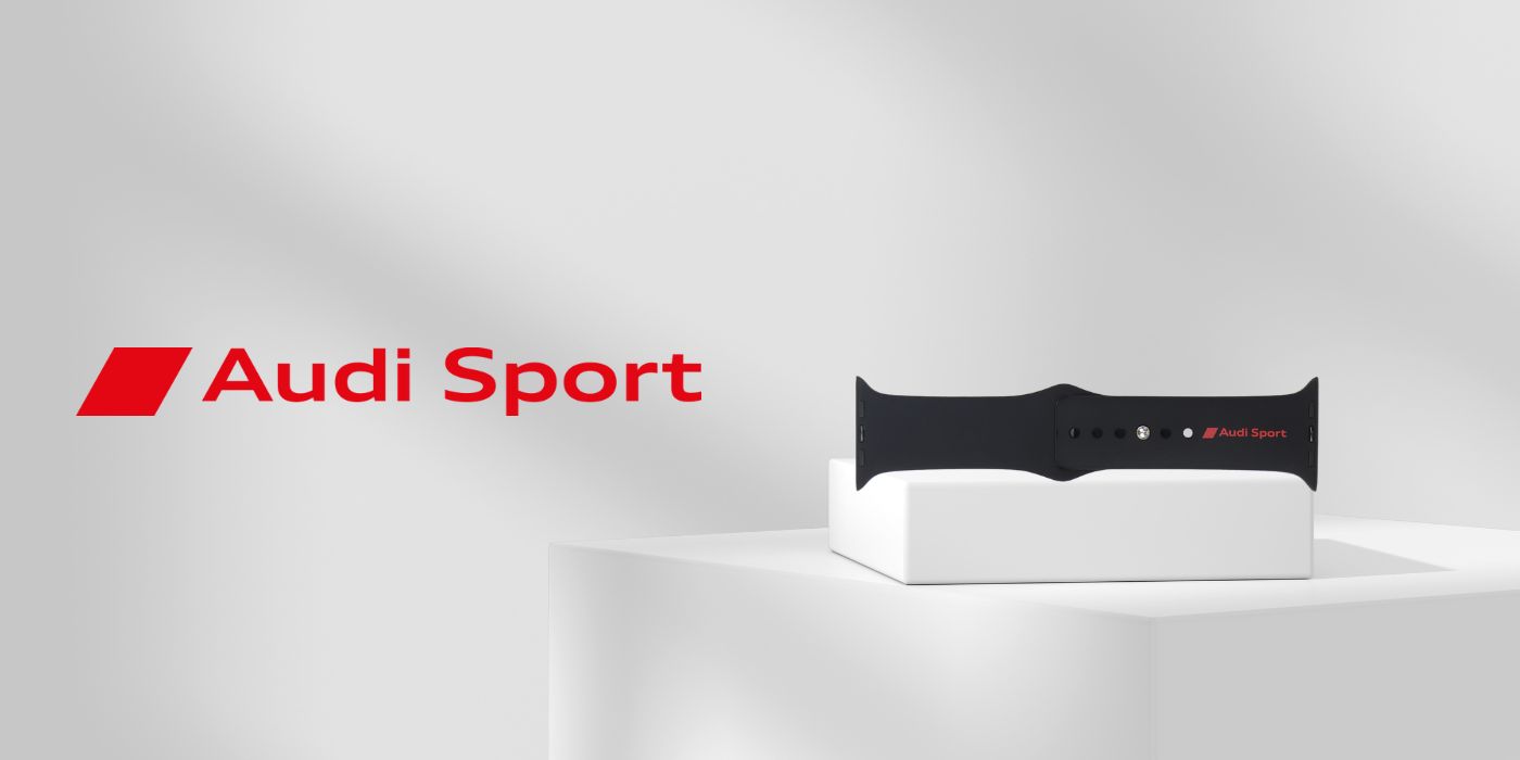 apyrankė Audi Sport Raudona Logo silikoninė laikrodžio apyrankė, skirta Watch 44/45/46/49mm, juodos spalvos aprašymas - Prekės nuotrauka