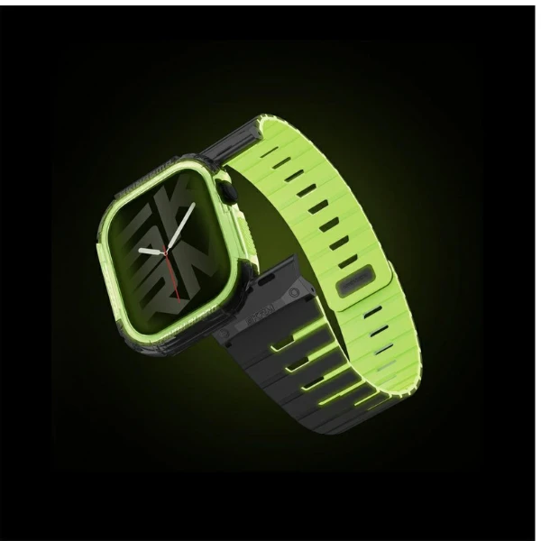 Apyrankė + dėklas Skinarma Gemini skirti Apple Watch 46mm niteglow aprašymas - Prekės nuotrauka
