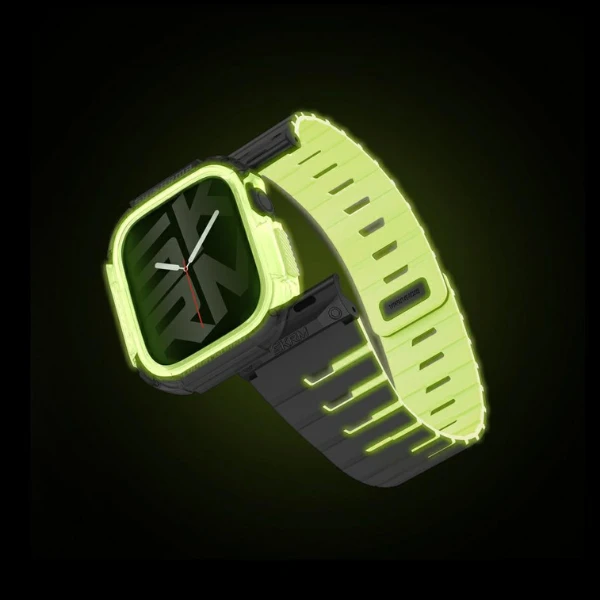 Apyrankė + dėklas Skinarma Gemini skirti Apple Watch 42mm niteglow aprašymas - Prekės nuotrauka Apyrankė + dėklas Skinarma Gemini skirti Apple Watch 42mm niteglow aprašymas - Prekės nuotrauka