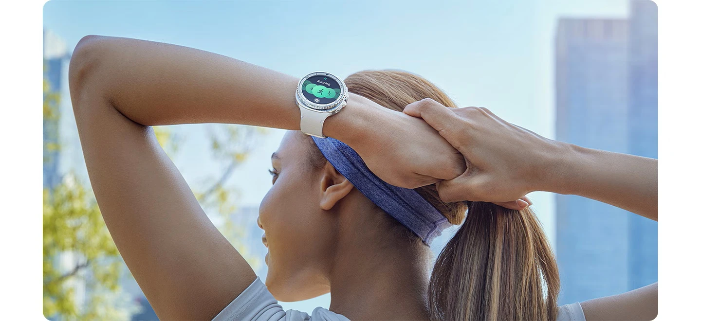 SNL32SWEGEU sportinė apyrankė (S/M) „Samsung Galaxy Watch8“, balta aprašymas - Prekės nuotrauka
