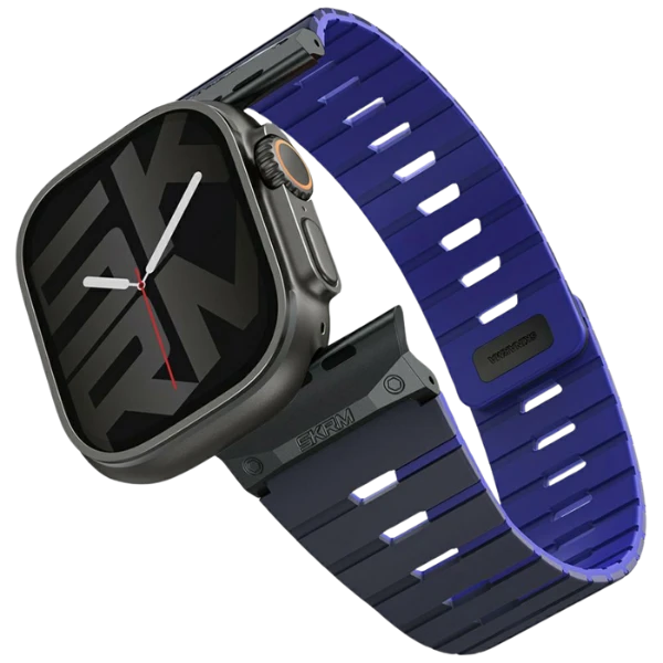 Apyrankė Skinarma Gemini for Apple Watch 49/46/45/44 mm mėlynos spalvos aprašymas - Prekės nuotrauka