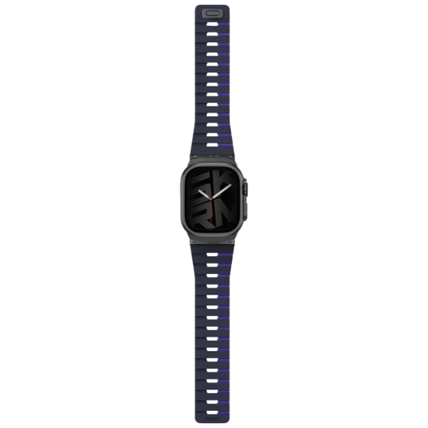 Apyrankė Skinarma Gemini for Apple Watch 49/46/45/44 mm mėlynos spalvos aprašymas - Prekės nuotrauka