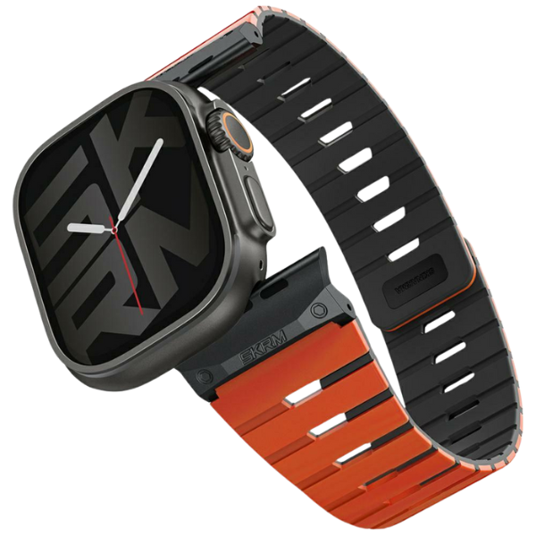 apyrankė Skinarma Gemini, skirta Watch 49/46/45/44 mm, oranžinės spalvos aprašymas - Prekės nuotrauka