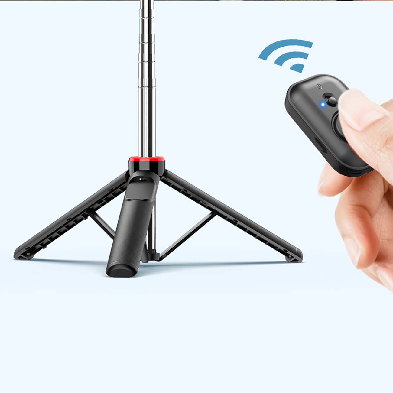 Wozinsky Asmenukių lazda WC1Y3S telescopic tripod 1.3m with phone holder – juodos spalvos aprašymas - Prekės nuotrauka Wozinsky Asmenukių lazda WC1Y3S telescopic tripod 1.3m with phone holder – juodos spalvos aprašymas - Prekės nuotrauka