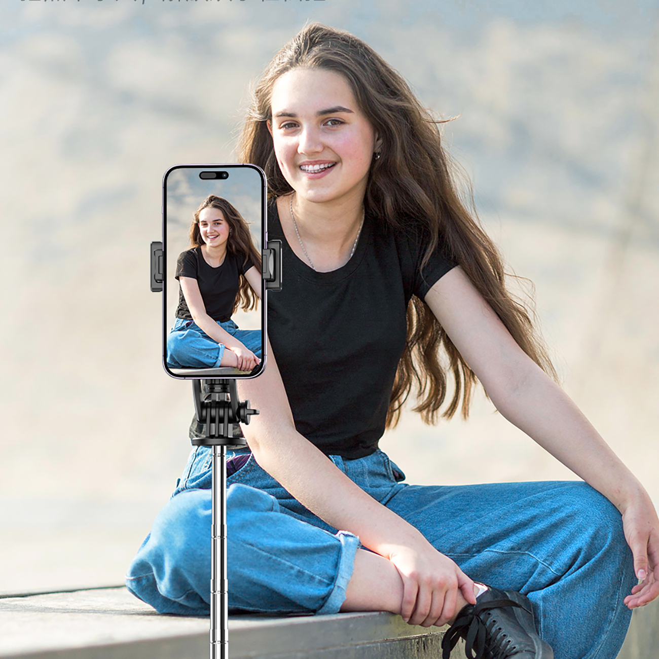 Wozinsky Asmenukių lazda WC1Y3S telescopic tripod 1.3m with phone holder – juodos spalvos aprašymas - Prekės nuotrauka Wozinsky Asmenukių lazda WC1Y3S telescopic tripod 1.3m with phone holder – juodos spalvos aprašymas - Prekės nuotrauka