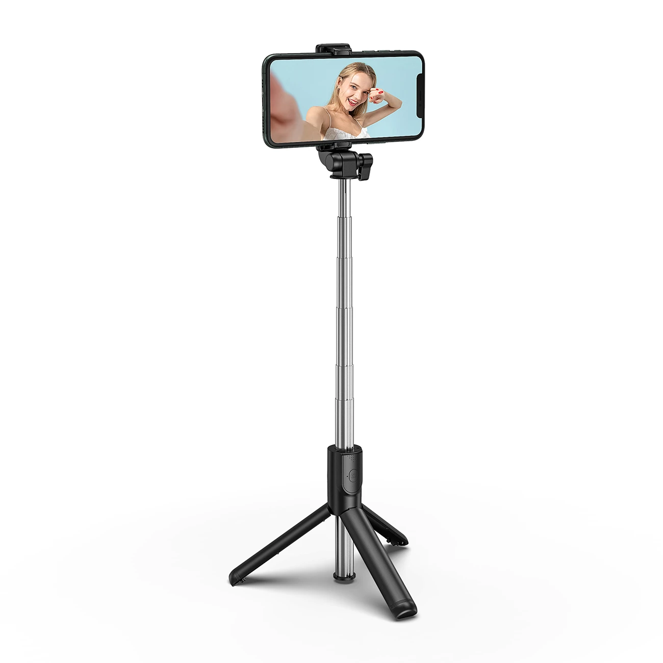 Wozinsky Asmenukių lazda WHS1Y telescopic tripod 1m with phone holder – juodos spalvos aprašymas - Prekės nuotrauka