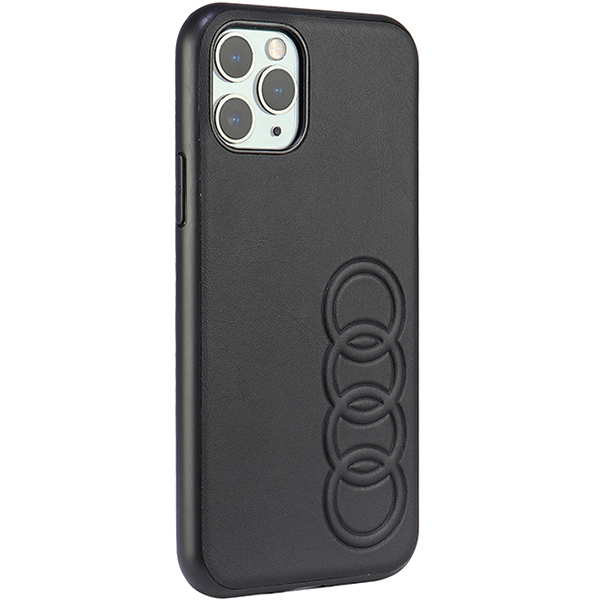 Audi dirbtinės odos kietas dėklas iPhone 11 Pro 5.8″ juodos spalvos AU-TPUPCIP11-TT/D1-BK aprašymas - Prekės nuotrauka