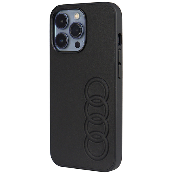 Audi dirbtinės odos kietas dėklas iPhone 13 Pro / 13 6.1″ juodos spalvos AU-TPUPCIP13 P-TT/D1-BK aprašymas - Prekės nuotrauka