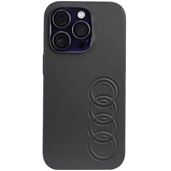 Audi dirbtinės odos kietas dėklas iPhone 14 Pro 6.1″ juodos spalvos AU-TPUPCIP14P-TT/D1-BK aprašymas - Prekės nuotrauka