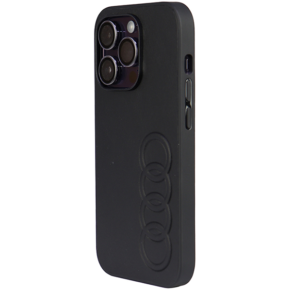 Audi dirbtinės odos kietas dėklas iPhone 14 Pro 6.1″ juodos spalvos AU-TPUPCIP14P-TT/D1-BK aprašymas - Prekės nuotrauka