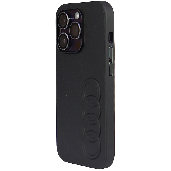 Audi dirbtinės odos kietas dėklas iPhone 14 Pro Max 6.7″ juodos spalvos AU-TPUPCIP14PM-TT/D1-BK aprašymas - Prekės nuotrauka