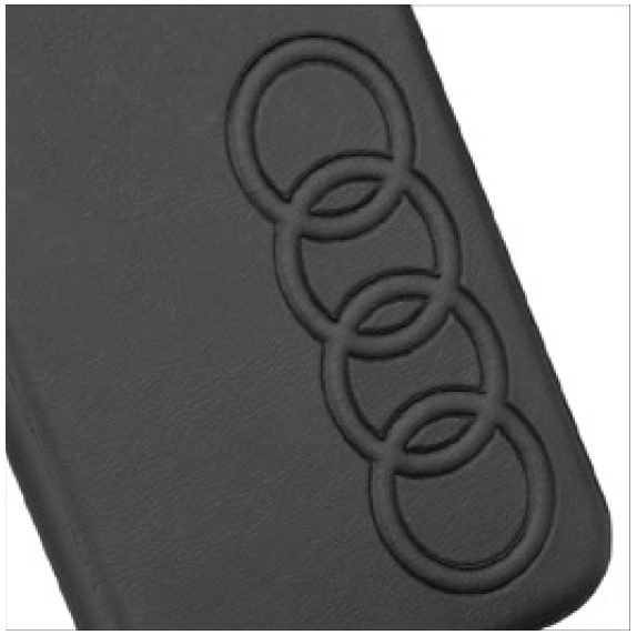 Audi dirbtinės odos kietas dėklas iPhone 14 Pro Max 6.7″ juodos spalvos AU-TPUPCIP14PM-TT/D1-BK aprašymas - Prekės nuotrauka