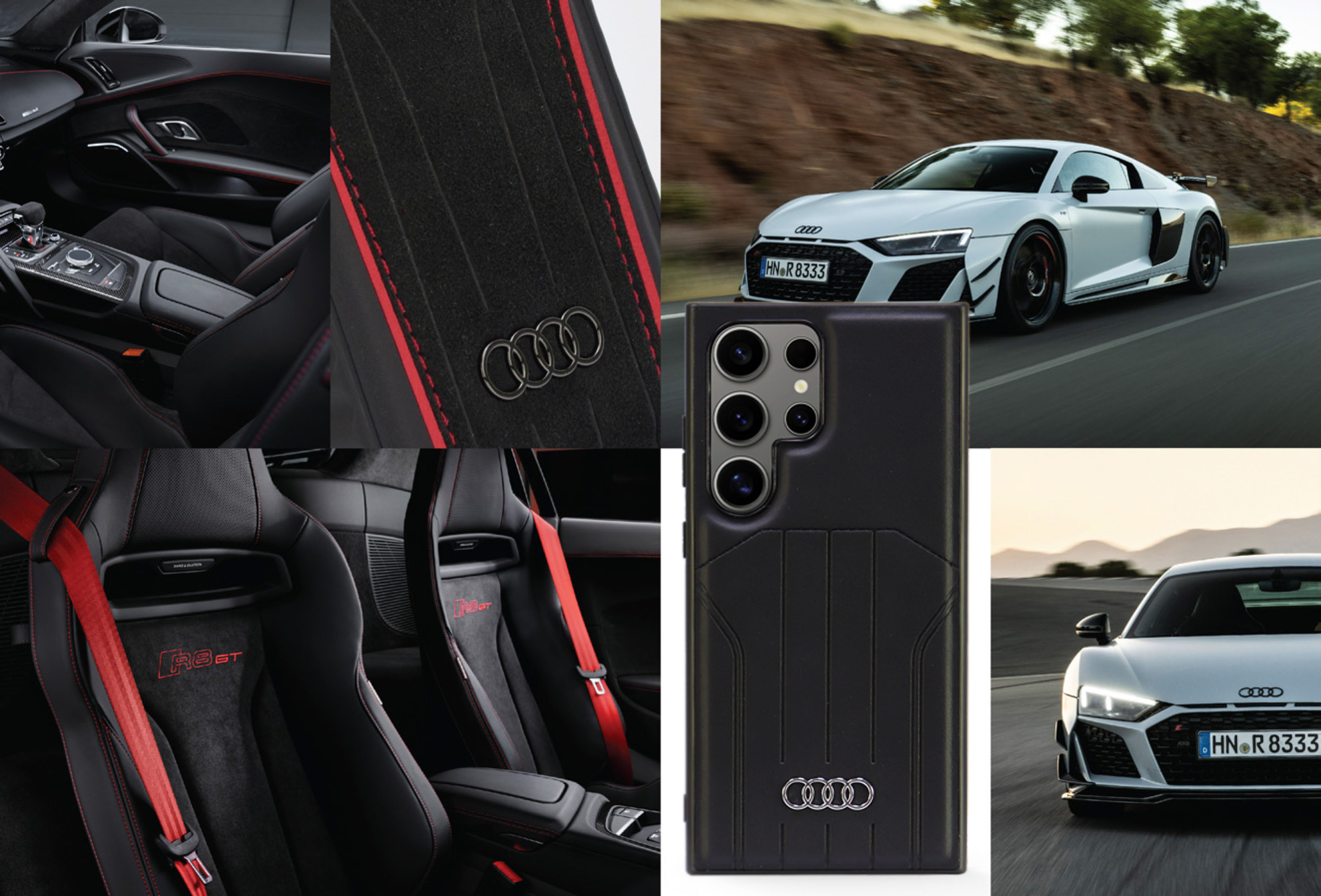 Audi dirbtinės odos MagSafe S24 Ultra S928 juodos spalvos kietas dėklas AU-TPUPCMS24U-Q5/D1-BK aprašymas - Prekės nuotrauka