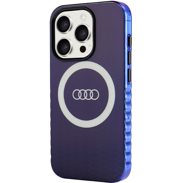 Audi IML Big Logo MagSafe Dėklas Apple iPhone 15 Pro 6.1″ mėlynos spalvos hardcase AU-IMLMIP15P-Q5/D2-BE aprašymas - Prekės nuotrauka