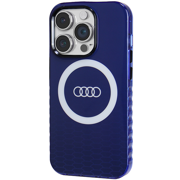 Audi IML Big Logo MagSafe dėklas iPhone 14 Pro 6.1″ mėlynos spalvos kietas dėklas AU-IMLMIP14P-Q5/D2-BE aprašymas - Prekės nuotrauka
