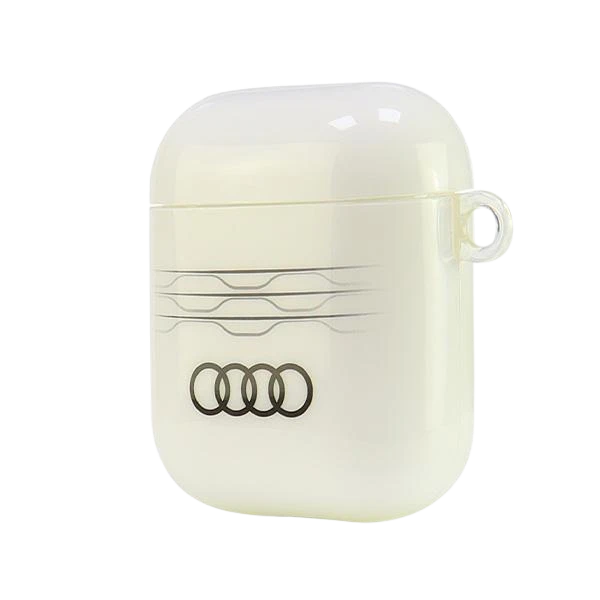 Audi IML Geometric Pattern AirPods 1/2,dėklas baltos spalvos AU-IMLAP-A6/D3-WE aprašymas - Prekės nuotrauka