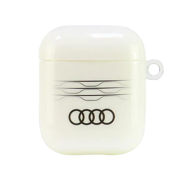 Audi IML Geometric Pattern AirPods 1/2,dėklas baltos spalvos AU-IMLAP-A6/D3-WE aprašymas - Prekės nuotrauka