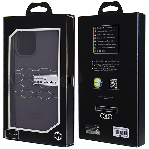 Audi IML MagSafe Dėklas Apple iPhone 13 Pro Max 6.7″ juodos spalvos hardcase AU-IMLMIP13PM-A6/D3-BK aprašymas - Prekės nuotrauka