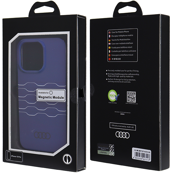 Audi IML MagSafe Dėklas Apple iPhone 13 Pro / 13 6.1″ mėlynos spalvos hardcase AU-IMLMIP13P-A6/D3-BE aprašymas - Prekės nuotrauka