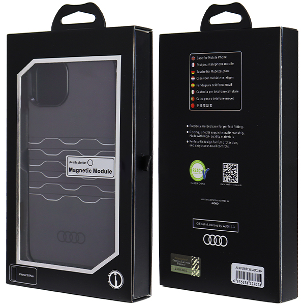 Audi IML MagSafe Dėklas Apple iPhone 15 Plus / 14 Plus 6.7″ juodos spalvos hardcase AU-IMLMIP15M-A6/D3-BK aprašymas - Prekės nuotrauka
