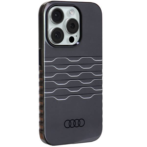 Audi IML MagSafe Dėklas Apple iPhone 15 Pro Max 6.7″ juodos spalvos hardcase AU-IMLMIP15PM-A6/D3-BK aprašymas - Prekės nuotrauka