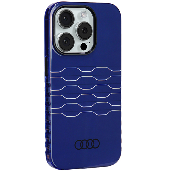 Audi IML MagSafe Dėklas Apple iPhone 15 Pro Max 6.7″ mėlynos spalvos hardcase AU-IMLMIP15PM-A6/D3-BE aprašymas - Prekės nuotrauka