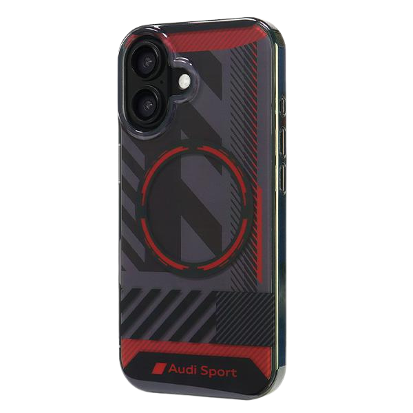 Audi IML Sport MagSafe Apple iPhone 16 6.1″ juodos spalvos kietas dėklas AUS-IMLMIP16-RSQ/D2-BK aprašymas - Prekės nuotrauka Audi IML Sport MagSafe Apple iPhone 16 6.1″ juodos spalvos kietas dėklas AUS-IMLMIP16-RSQ/D2-BK aprašymas - Prekės nuotrauka