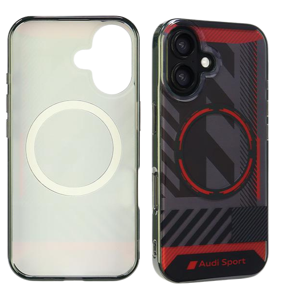 Audi IML Sport MagSafe Apple iPhone 16 6.1″ juodos spalvos kietas dėklas AUS-IMLMIP16-RSQ/D2-BK aprašymas - Prekės nuotrauka Audi IML Sport MagSafe Apple iPhone 16 6.1″ juodos spalvos kietas dėklas AUS-IMLMIP16-RSQ/D2-BK aprašymas - Prekės nuotrauka