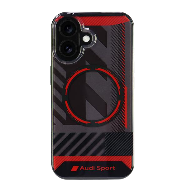 Audi IML Sport MagSafe Apple iPhone 16 6.1″ juodos spalvos kietas dėklas AUS-IMLMIP16-RSQ/D2-BK aprašymas - Prekės nuotrauka Audi IML Sport MagSafe Apple iPhone 16 6.1″ juodos spalvos kietas dėklas AUS-IMLMIP16-RSQ/D2-BK aprašymas - Prekės nuotrauka