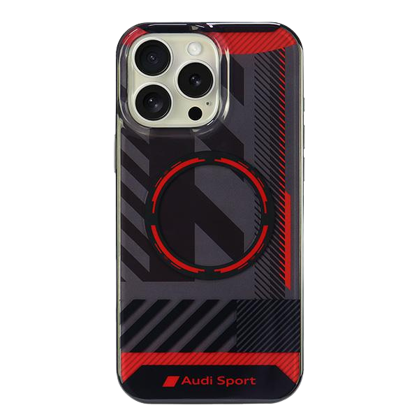 Audi IML Sport MagSafe iPhone 16 Pro Max 6.9″ juodos spalvos kietas dėklas AUS-IMLMIP16PM-RSQ/D2-BK aprašymas - Prekės nuotrauka