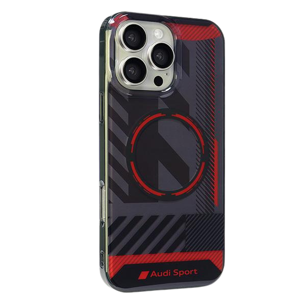 Audi IML Sport MagSafe iPhone 16 Pro Max 6.9″ juodos spalvos kietas dėklas AUS-IMLMIP16PM-RSQ/D2-BK aprašymas - Prekės nuotrauka