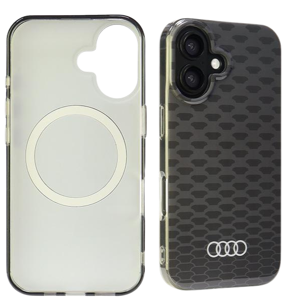 Audi IML Stitching Pattern MagSafe iPhone 16 Plus 6.7″ juodos spalvos kietas dėklas AU-IMLMIP16M-Q5/D3-BK aprašymas - Prekės nuotrauka