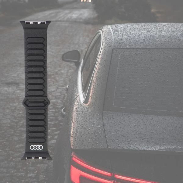 Audi Logo sintetinės odos magnetinis žiedinis dirželis Apple Watch 40/41/42 mm - Juodas aprašymas - Prekės nuotrauka Audi Logo sintetinės odos magnetinis žiedinis dirželis Apple Watch 40/41/42 mm - Juodas aprašymas - Prekės nuotrauka